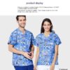 1742357085657632768.jpg Printed Surgical Gown Polyester Cotton Short Sleeve Doctor Nurses' Uniform Children's Beauty Salon Split Suit