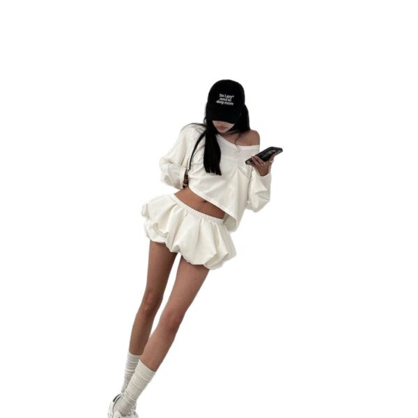 Womens Spring White Short Low-rise A-line Lace Skirt