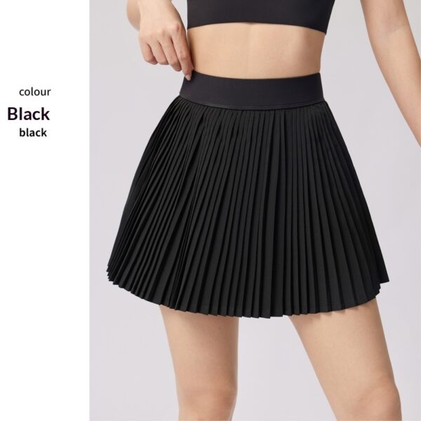 A Pleated Skirt Paired With A Pair Of Pleated Yoga Shorts