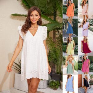 181f49ad-2c10-429c-b522-995ba17e4397.jpg Lace Dresses With Pocket Summer Sleeveless Jacquard Cutout V-Neck Beach Dress