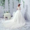 1b456ab4-6da7-4e11-adfc-251a40f730a3.jpg Wedding Dress Bride One-shoulder Trailing French Veil Hepburn Female