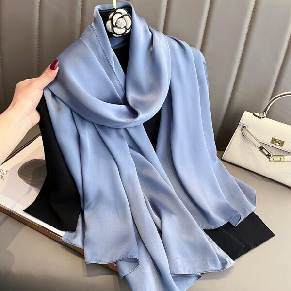1cb78cea-ef77-4fe1-a264-13843811b159.jpg Korean-style Springautumn New Solid-color Summer Sun-protection Beach Scarf Womens Silk Scarf
