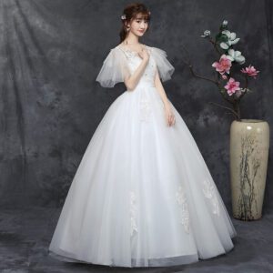 1d304853-0e1c-48ae-8fc5-dcc339877456.jpg Large Size Wedding Dress Fat Bride Married Master Wedding Dress Was Thin And Simple Studio Covering Arms