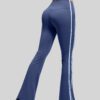 Juyitang's New Stripesd Bell-Bottom Pants Running Nude Elastic Sports Fitness High-Waist Hip-Lifting Yoga Pants For Women