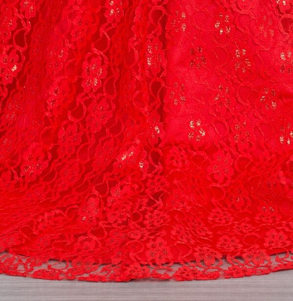 2058992291195.jpg Sequined lace waist fishtail wedding dress