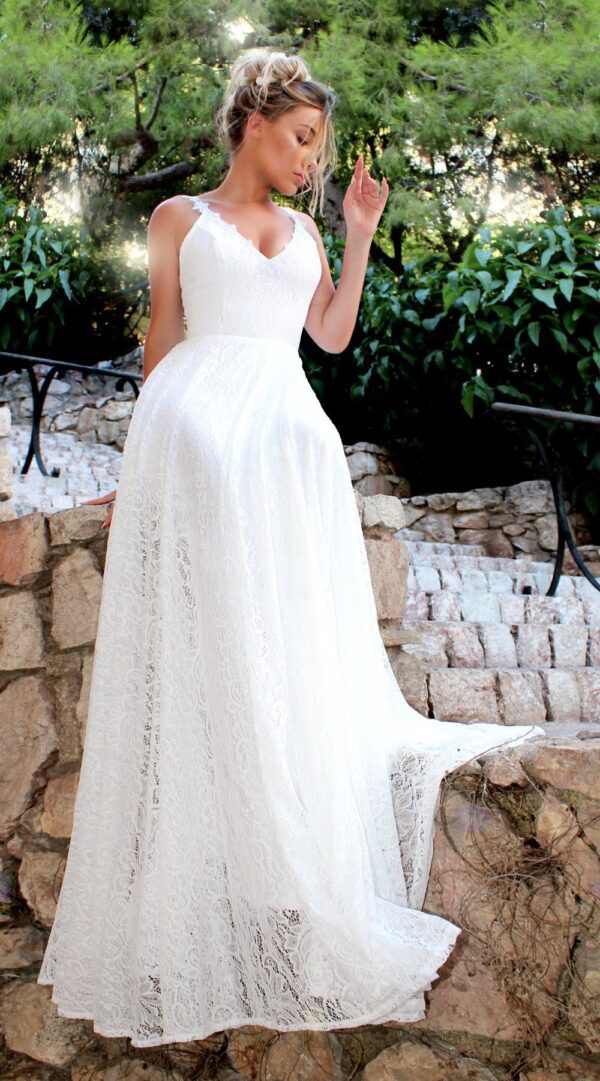 2126659391345.jpg V-neck sling lace dress