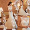 Fishtail Wedding Dress Sleeveless Lace Evening Dress