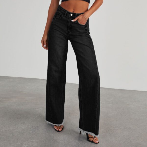 219f8d36-3495-40e5-b904-2150c00646fa.jpg Fashion High Waist Jeans With Pockets Comfortable Slim Fit Straight Wide-leg Pants Womens Clothing
