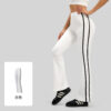 Juyitang's New Stripesd Bell-Bottom Pants Running Nude Elastic Sports Fitness High-Waist Hip-Lifting Yoga Pants For Women