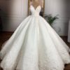 2402100243450329700.jpg Deep V-neck Sexy Lace Floor-length Wedding Dress Romantic Aura Dignified Wedding Banquet Welcome New Spring