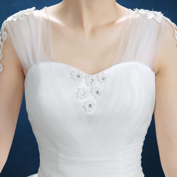 2409758303_1019178779.jpg Summer New Wedding Dress, Korean Simple Shoulder Uniform Show Thin Bride Married One Word Shoulder Dress