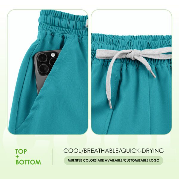 24fee571-9f16-45fc-bc48-8c3a393e5001.jpg V-neck Two-piece Medical Work Uniform