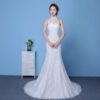 2523356861016.jpg Big Red Wedding Dress Bride Large Size Waist Fishtail Wedding Dress Fishtail Tail Korean Hanging Neck