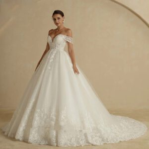 26df75ce-279d-4f07-bf09-2c0d943ca926.jpg Off-shoulder Bridal Main Wedding Dress Elegant Court Style High-grade Luxury French Light Door Yarn