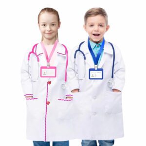 270c2e85-733f-40ff-8036-ee3e24c9d292.jpg Childrens Doctor Costume White Lab Coat Role-playing Set