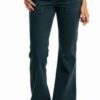 Hot-selling Women's Pocketed Elastic Waist Twill Cotton Pants, High-waisted, Comfortable, Slim-fit, Formal And Casual Wide-leg Pants