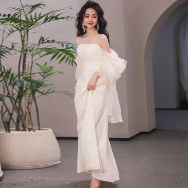277a68d5-7f23-4f2c-9d4c-e3d062a5ae52.jpg Tube Top Light Wedding Dress Bride Simple Long