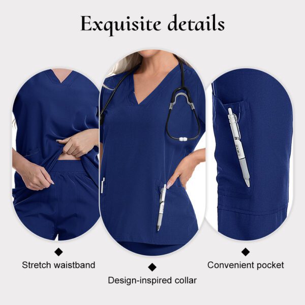 2798285b-1d14-4a3b-8f37-fb9fc1ec38cf.jpg Operating Room Nurses Scrub Uniforms Female Doctors Short Sleeves