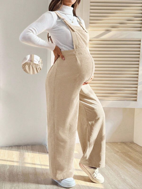 27c537f8-20b1-4727-9fbc-ac50a434fa39.jpg Elastic-waist Relaxed-fit Corduroy Overalls