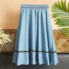 287fc334-52ac-4489-9be1-73d19041208d.jpg Fashion Women's Blue Denim Stitching Solid Color Skirt