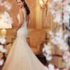 Fishtail Wedding Dress Sleeveless Lace Evening Dress
