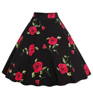 29ebdb5e-3abb-4024-be00-8f995db25b55.jpg Vintage High Waist Polka Dot Print Skirt