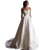 2a8542a5-07c5-4e3e-a56c-de78064a52c8.jpg Four Seasons New Style White Satin Tube Top Simple Dress