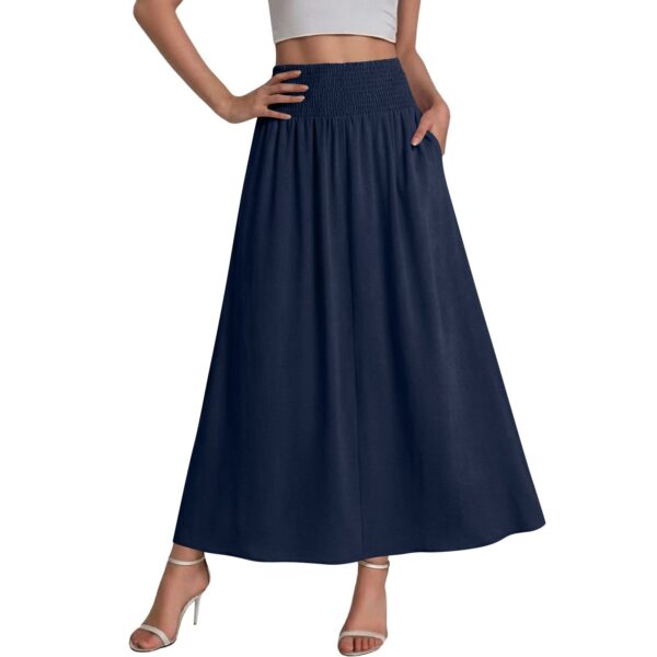Loose-fit Flared Midi Skirt For Women