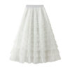 2cb9b748-12d4-41ca-b1ad-40ae9c53e42f.jpg A-Line Mesh Ruffle Skirt Women's Temperament Sweet Long Skirt Slim Cupcake Dress Womens Clothing