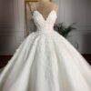 2d5f8903-43be-46ff-bc2c-3478f1de2105.jpg Deep V-neck Sexy Lace Floor-length Wedding Dress Romantic Aura Dignified Wedding Banquet Welcome New Spring