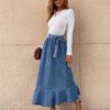 Ladies Fashion Casual Denim Skirt Women