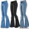 3223312209725-1.jpg Ladies jeans mid-waisted denim trousers stretch jeans