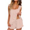 2025 Summer Women's European And American Vest Elegant Edge Fashion Elegant Shorts Two-piece Set Niche Casual Suit