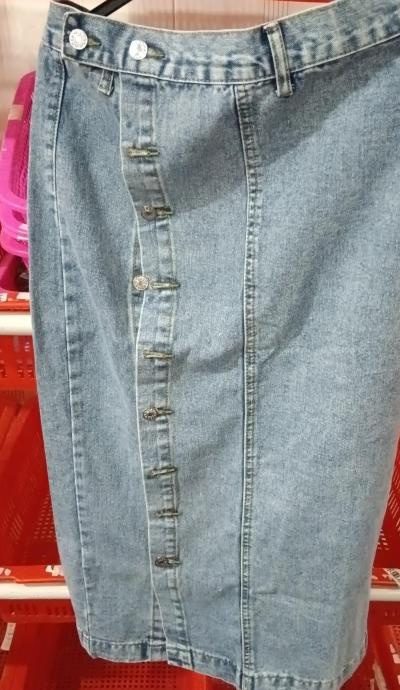 354b9a52-aff2-4b23-a3ec-197afb75e6fb.jpg Button Irregular Slit denim High Waist Skirt