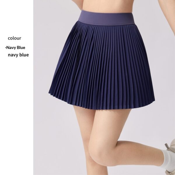 A Pleated Skirt Paired With A Pair Of Pleated Yoga Shorts