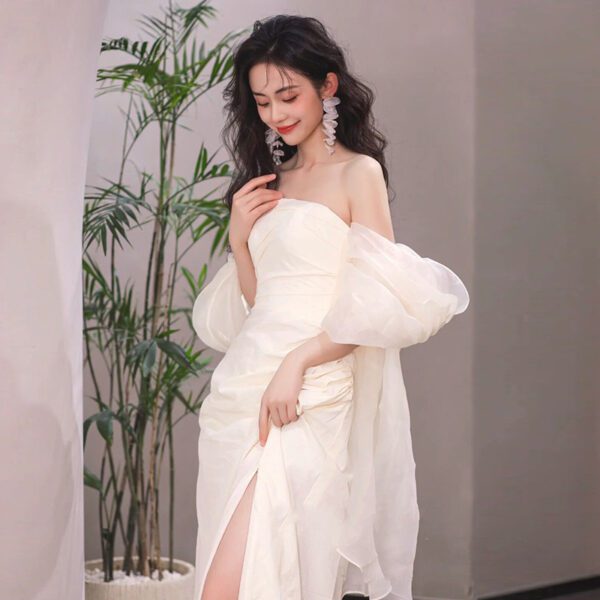3741c2d0-c02b-414c-90d5-dd36da79b929.jpg Tube Top Light Wedding Dress Bride Simple Long