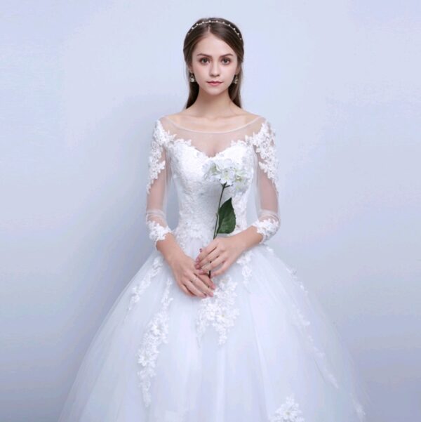 375918746007.jpg new shoulders Slim Qi wedding bride married slim wedding dress