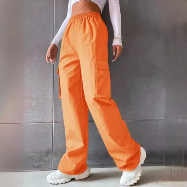 2026 Cross-Border Beltless High-Waisted Wide-Leg Pants Straight Loose Elegant Work Pants Casual Women's Clothing