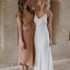 Little White Evening Gown With Train Brigade Shot Long Dress