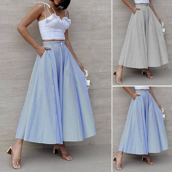 3ddf90f2-4cc6-41c1-97c3-c47bdf63689d.jpg Women's Fashion Summer Stripes Long Dress