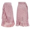 3e7f6340-f419-4ec4-961e-d5810f4ff8b2.jpg Woman Skirts High Waist Fashion Long Black Knotted Tied Wrap Floral Ruffle Chiffon A-Line Split Skirt Spring Summer Clothes