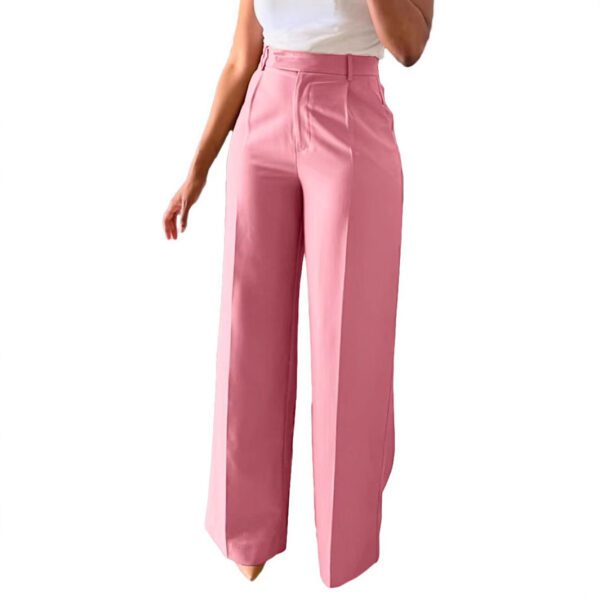 2026 New Commuting High Waisted Straight Pants, Wide Leg Pants, Casual Set, Long Pants, Women's
