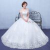summer paragraph white word shoulder wedding dress lace wedding bride wedding dress wholesale custom