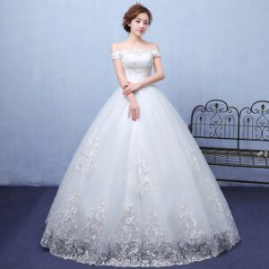 4122063773_18812361.400x400.jpg summer paragraph white word shoulder wedding dress lace wedding bride wedding dress wholesale custom