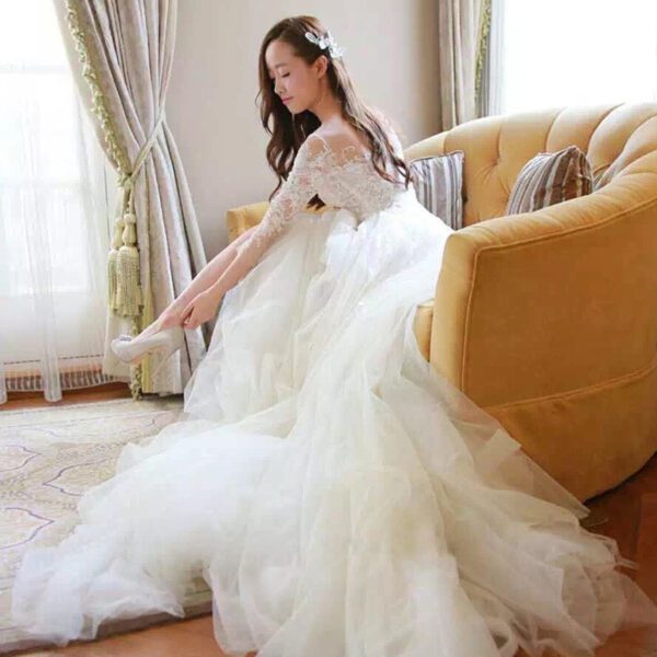 4138666122_1896326113.jpg Wedding Dress Bride Lace Sleeves Dress