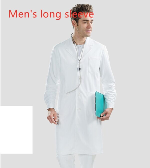 4384ef54-7e30-45c5-8ca1-458307988b7a.jpg Long-sleeved Anti-static White Lab Coat For Doctors