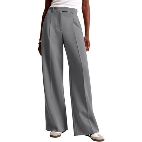 Amazon High Waist Drape Solid Color Wide Leg Pants Foreign Trade Europe And The United States Loose Casual Straight Tube Women's Business Suit Pants Women