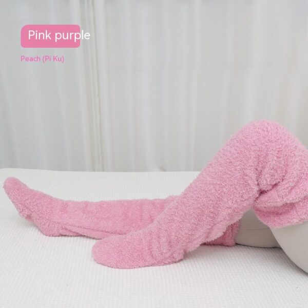 462a4d60-2dde-4829-8a5d-807f8d707e3a_trans.jpeg Over Knee High Fuzzy Long Socks Winter Warm Cold Leg Knee Joint Cold-proof Stockings Home Floor Sleeping Socks