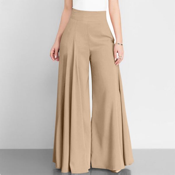 In-Stock Foreign Trade 2026 Ebay Aliexpress Wish Spring Ol Women's Solid Color High-Waisted Wide-Leg Pants Thin Casual Pants