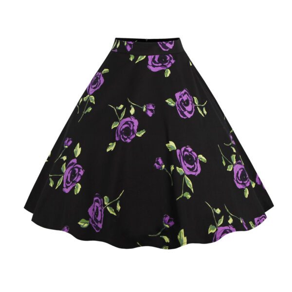 Vintage High Waist Polka Dot Print Skirt